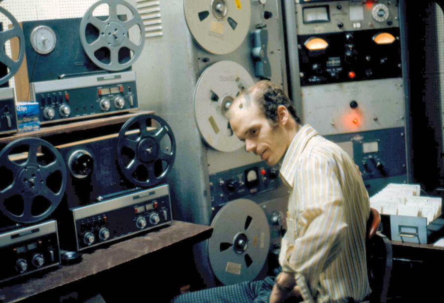 Mike Weakley in the KDFC Air Studio Circa 1974
